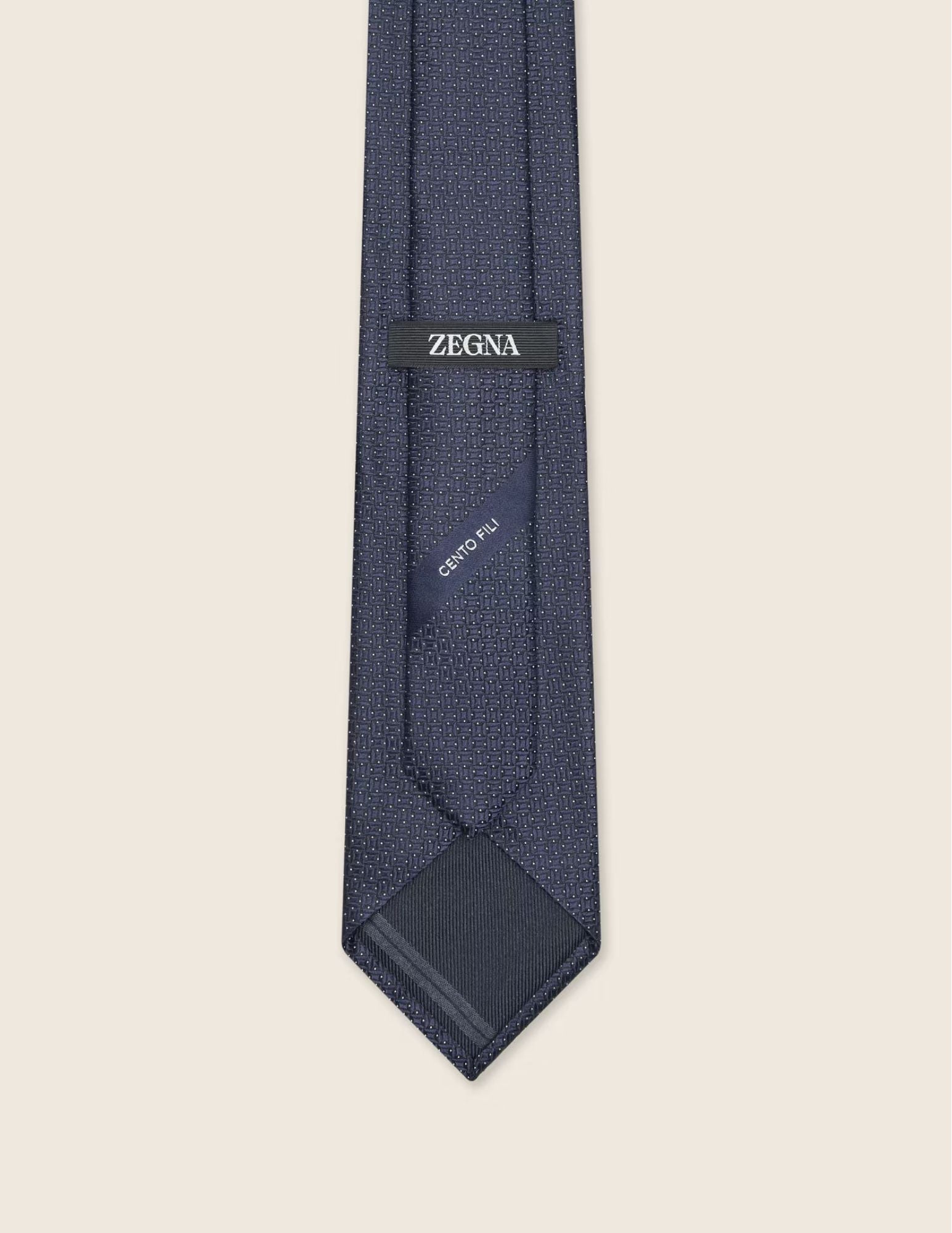 Zegna CENTO FILI Silk Tie | Navy