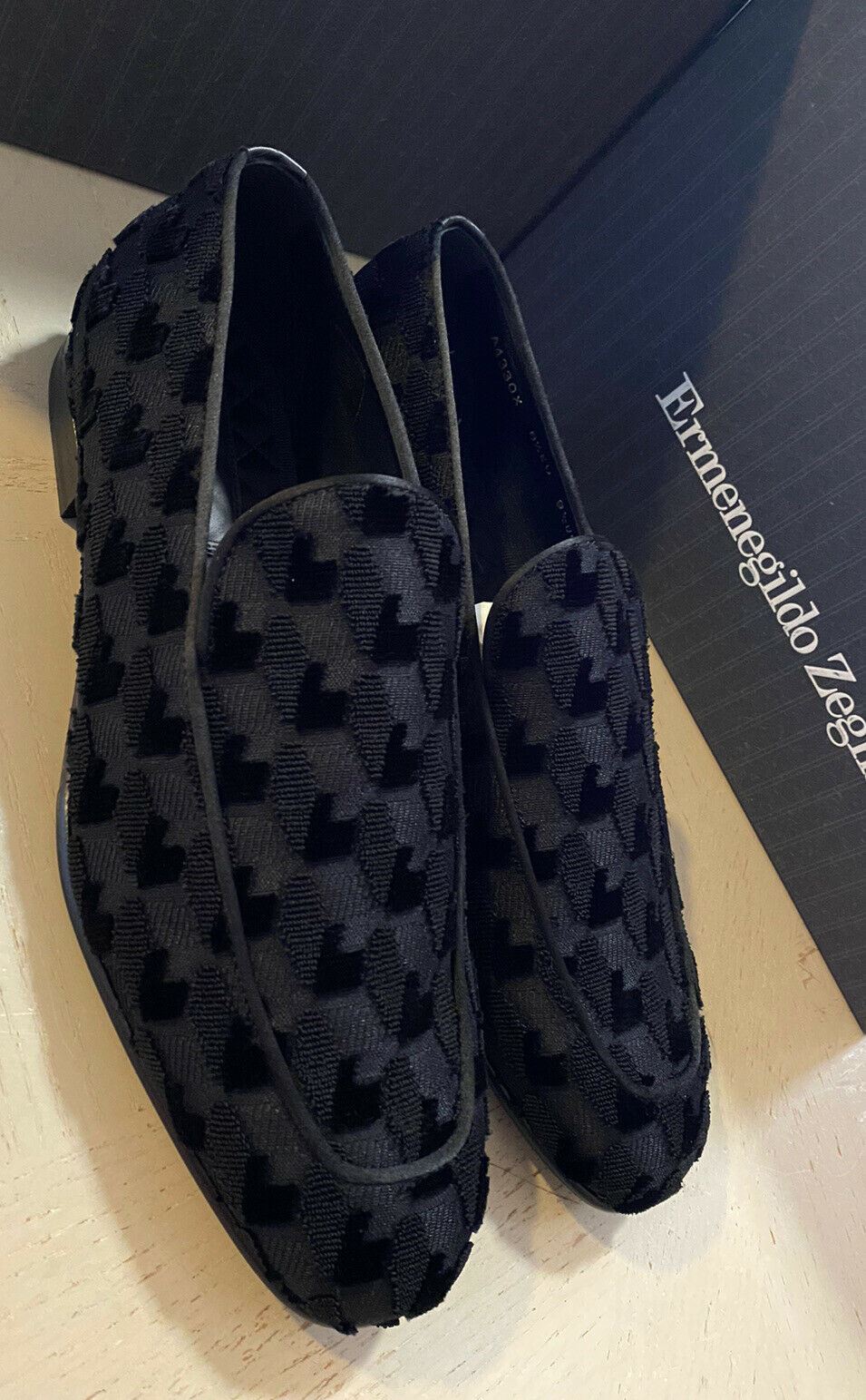 New $650 Ermenegildo Zegna Loafers Shoes Black 9.5 US Italy