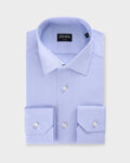 Blue Microtexture Trecapi Cotton Shirt