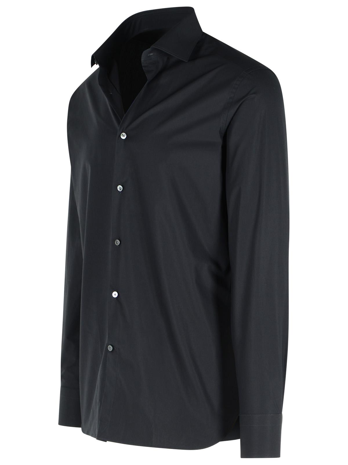 Zegna TROFEO Dark Blue Cotton Shirt
