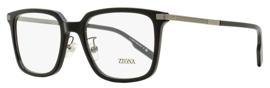 Zegna EZ5265-H Stepped Browline Eyeglasses — Black