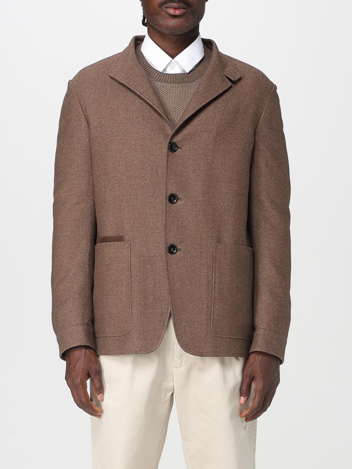 Zegna Jacket Men Brown