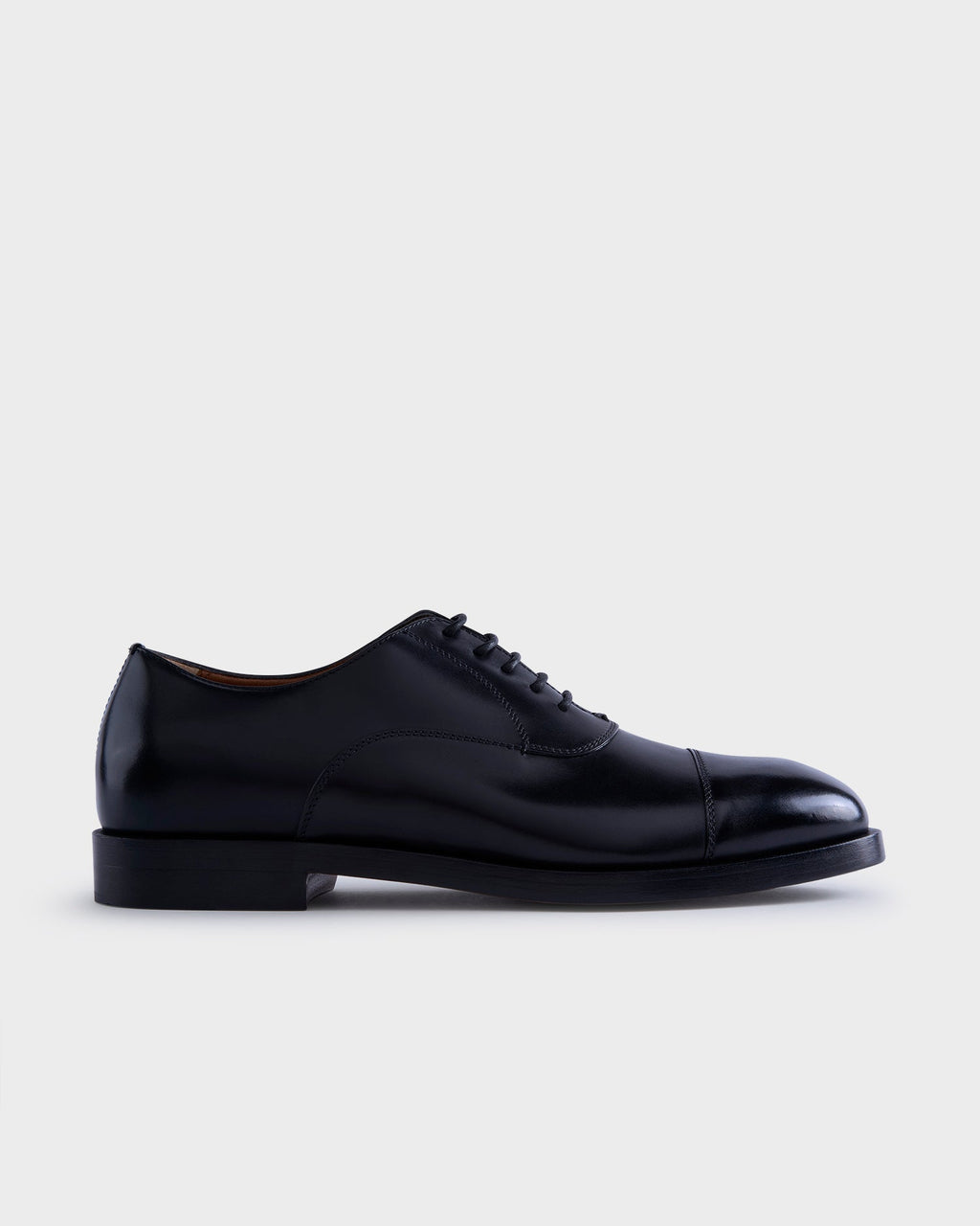 Black Leather Torino Oxford Shoes