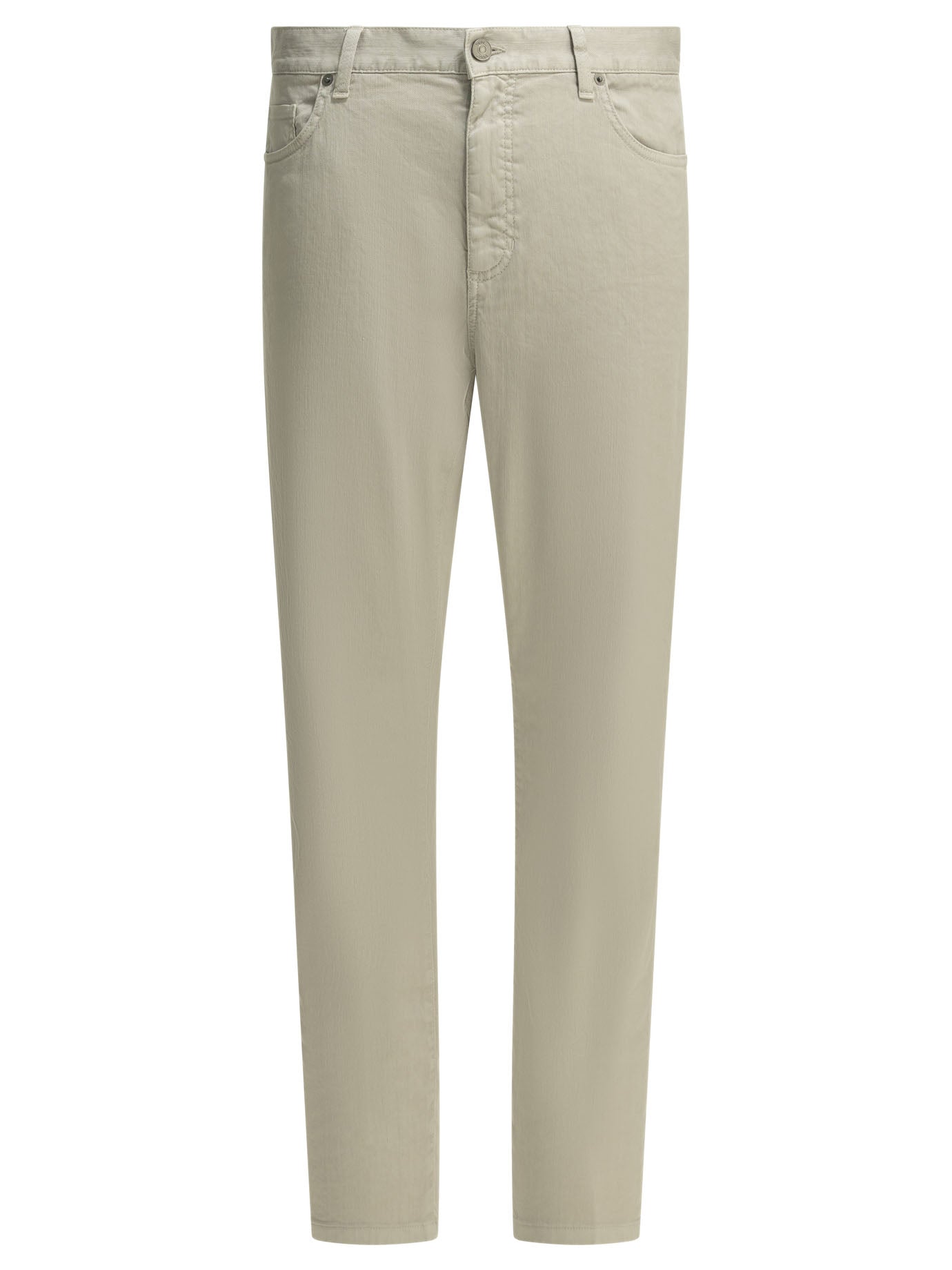 Zegna Roccia Straight Leg Jeans Grey Men
