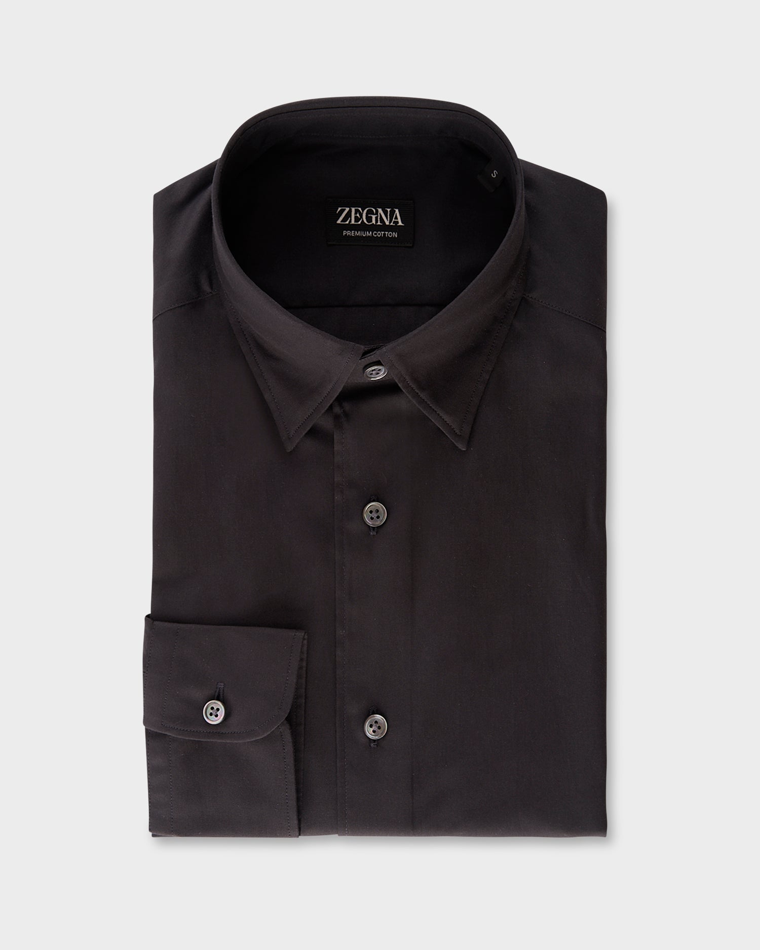 Black Premium Cotton Twill Shirt