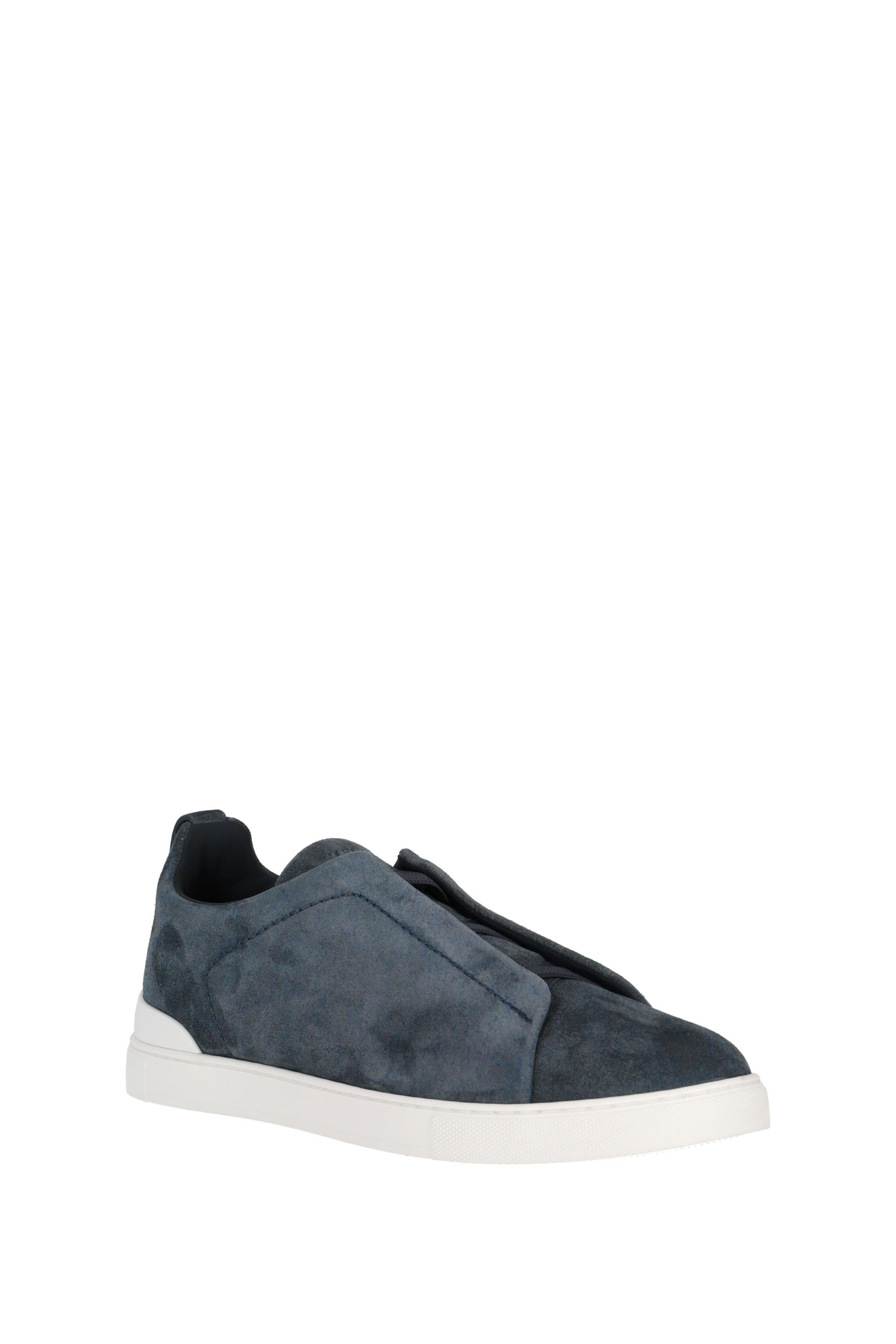 Sneakers Triple Stitch in camoscio